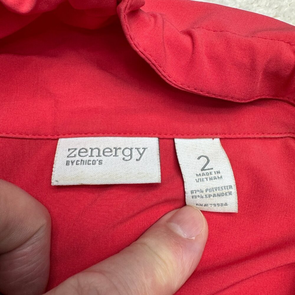 Zenergy by Chico's Women's Utility Casual Jacket Roll Up Sleeves, Size 2/US L - Picture 5 of 7